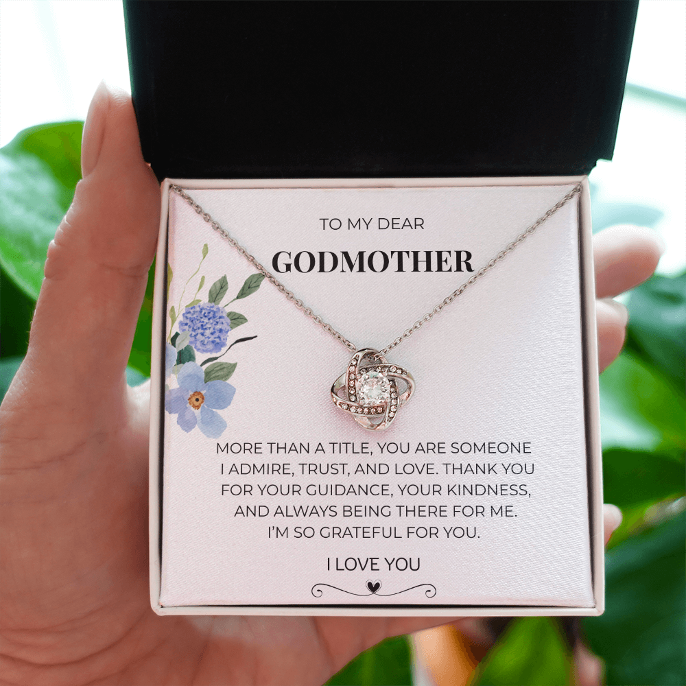 To My Dear Godmother | Love Knot Necklace | Meaningful Gift for Godmother