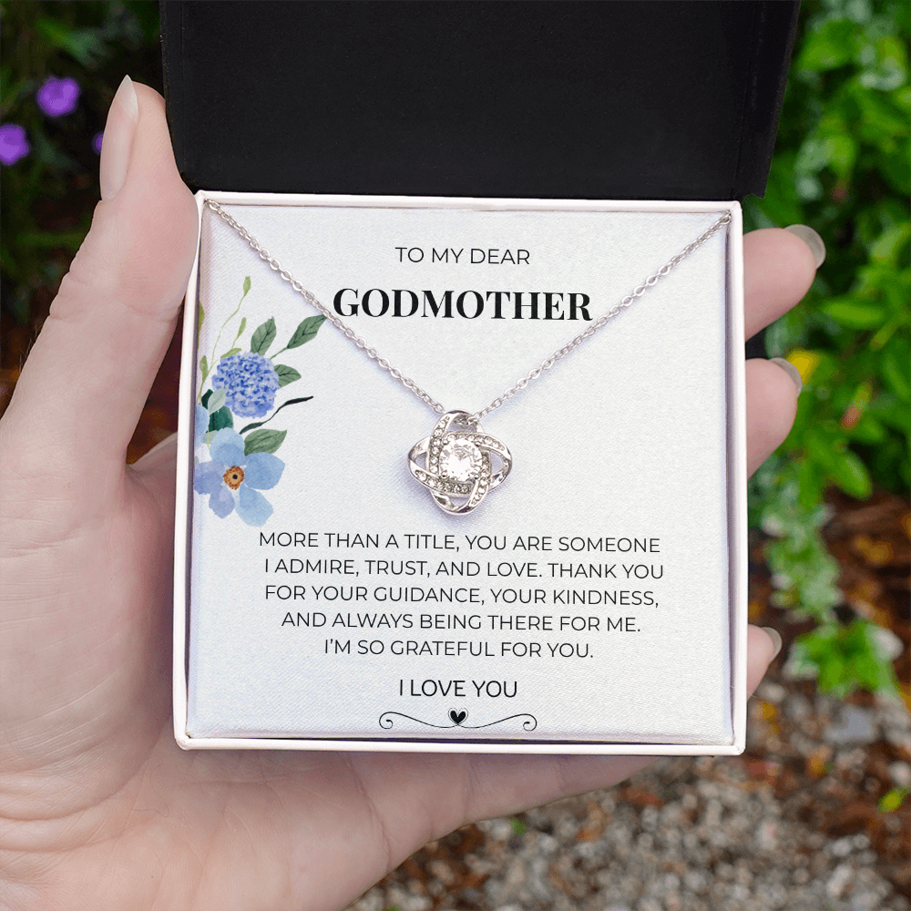 To My Dear Godmother | Love Knot Necklace | Meaningful Gift for Godmother
