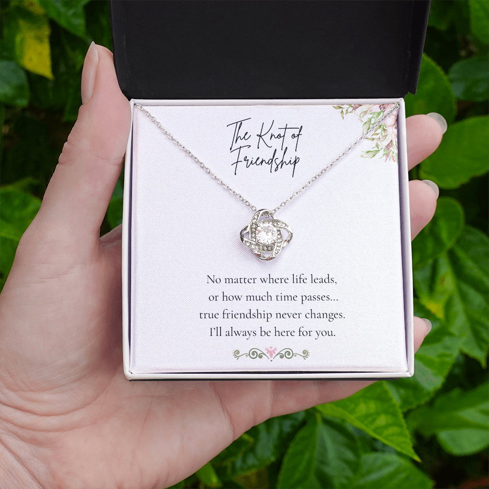 The Knot of Friendship – Elegant Love Knot Necklace for Her