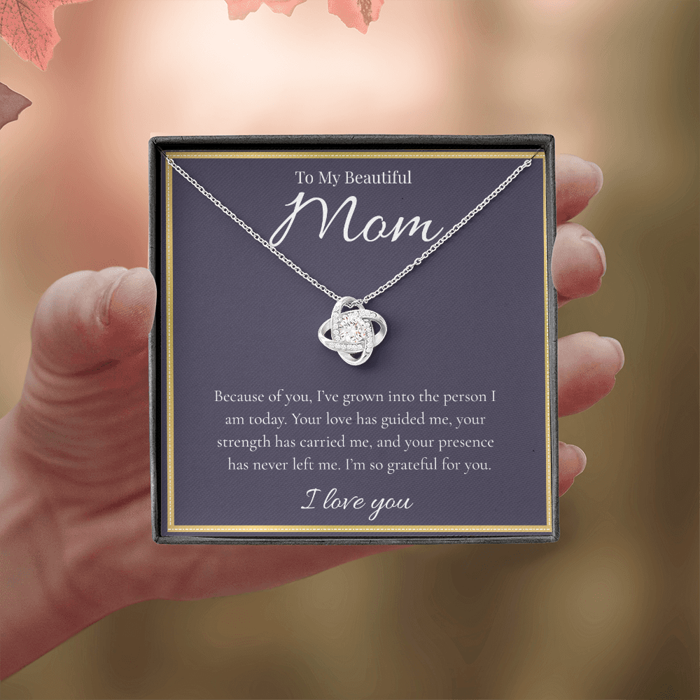 To My Beautiful Mom | Love Knot Necklace | Gift for Mom