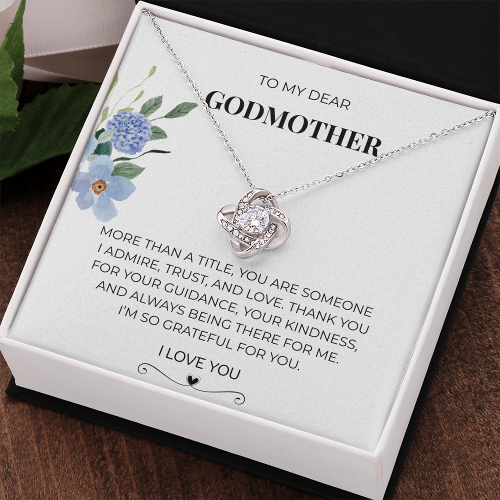 To My Dear Godmother | Love Knot Necklace | Meaningful Gift for Godmother