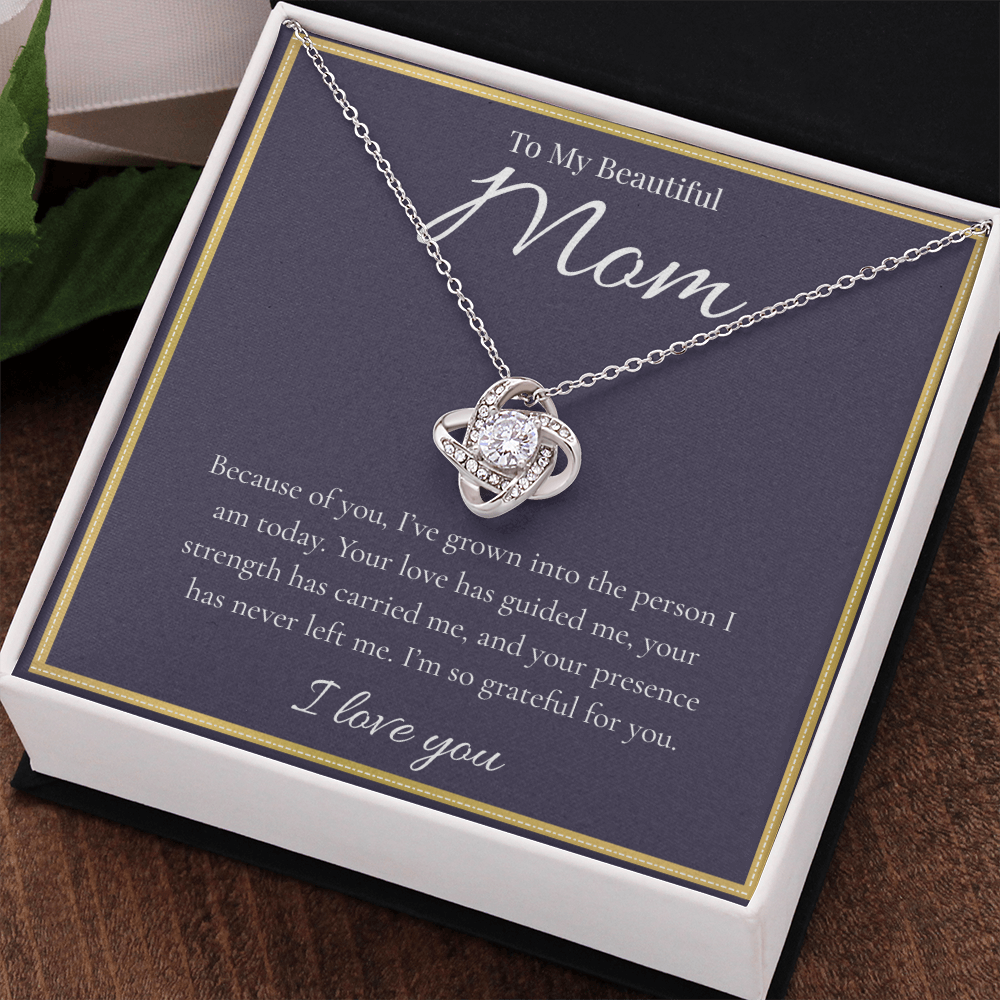 To My Beautiful Mom | Love Knot Necklace | Gift for Mom