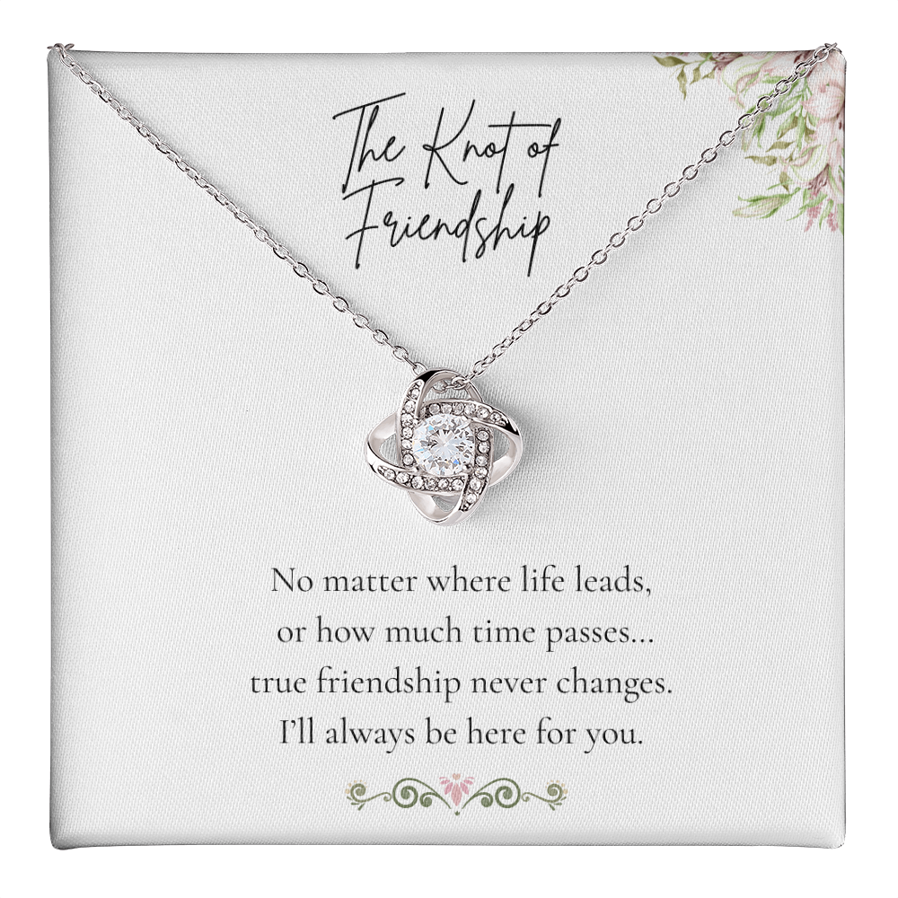 The Knot of Friendship – Elegant Love Knot Necklace for Her