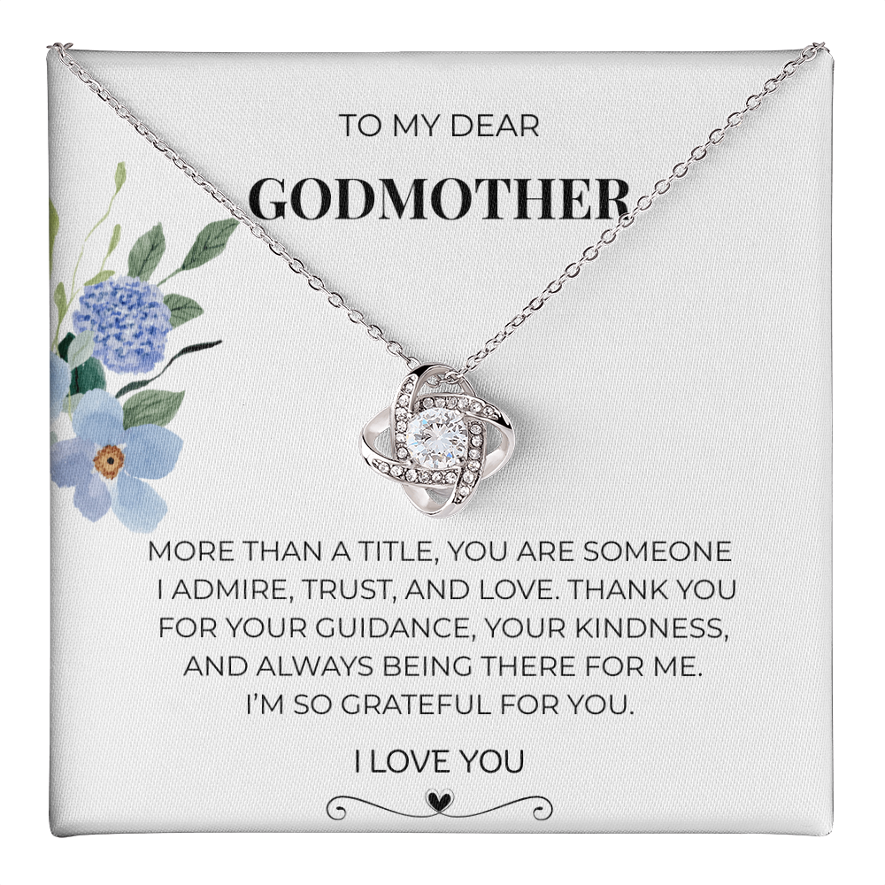 To My Dear Godmother | Love Knot Necklace | Meaningful Gift for Godmother