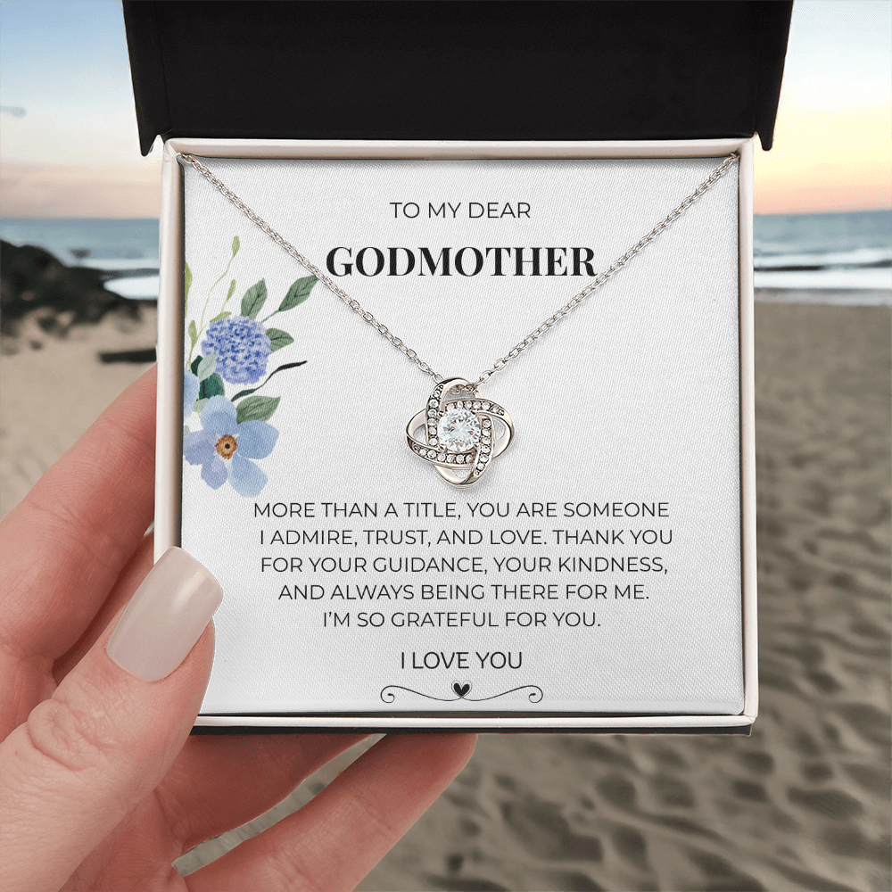 To My Dear Godmother | Love Knot Necklace | Meaningful Gift for Godmother