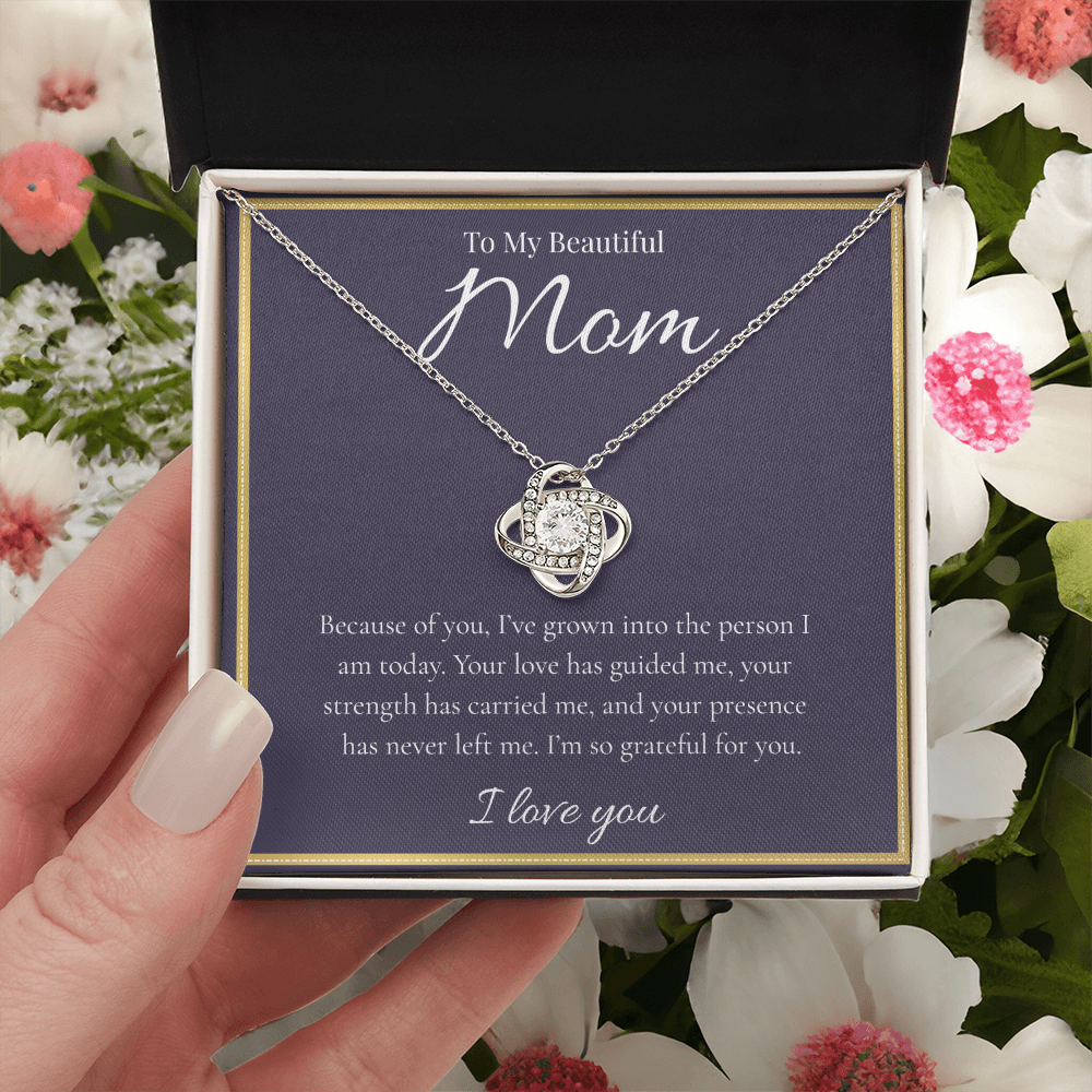 To My Beautiful Mom | Love Knot Necklace | Gift for Mom