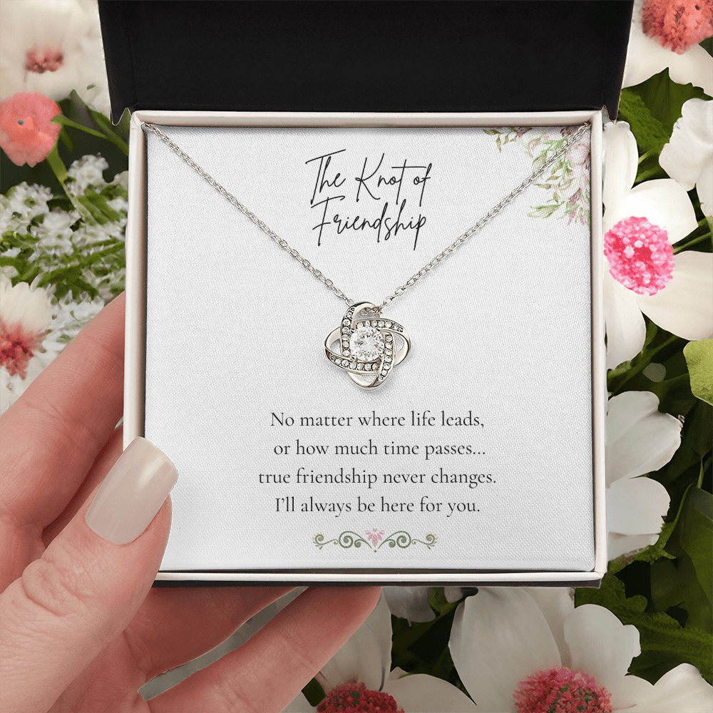 The Knot of Friendship – Elegant Love Knot Necklace for Her