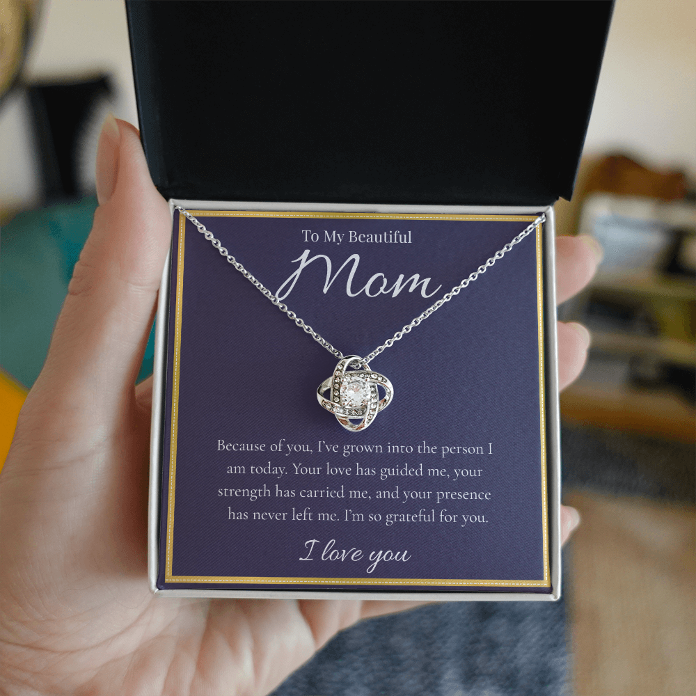 To My Beautiful Mom | Love Knot Necklace | Gift for Mom