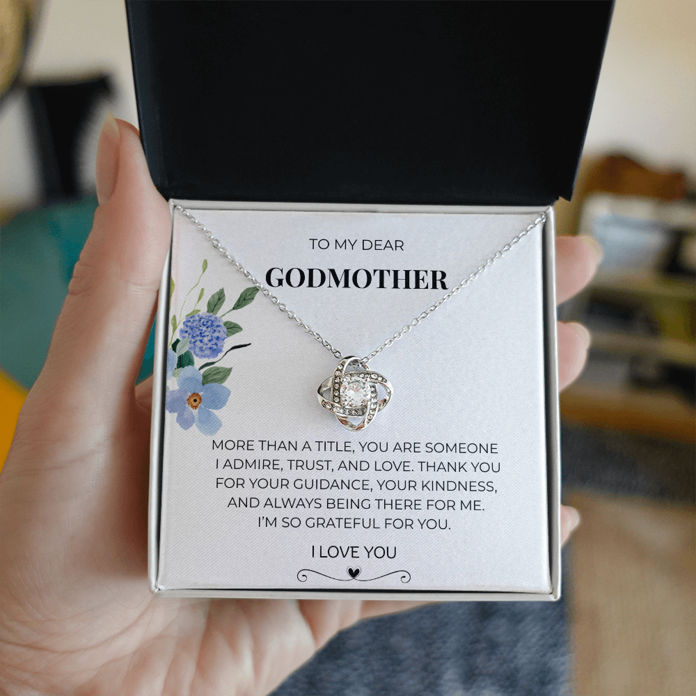 To My Dear Godmother | Love Knot Necklace | Meaningful Gift for Godmother