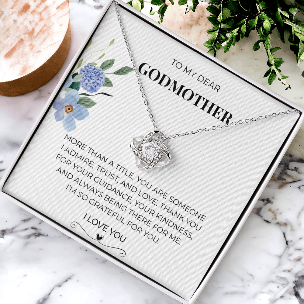To My Dear Godmother | Love Knot Necklace | Meaningful Gift for Godmother