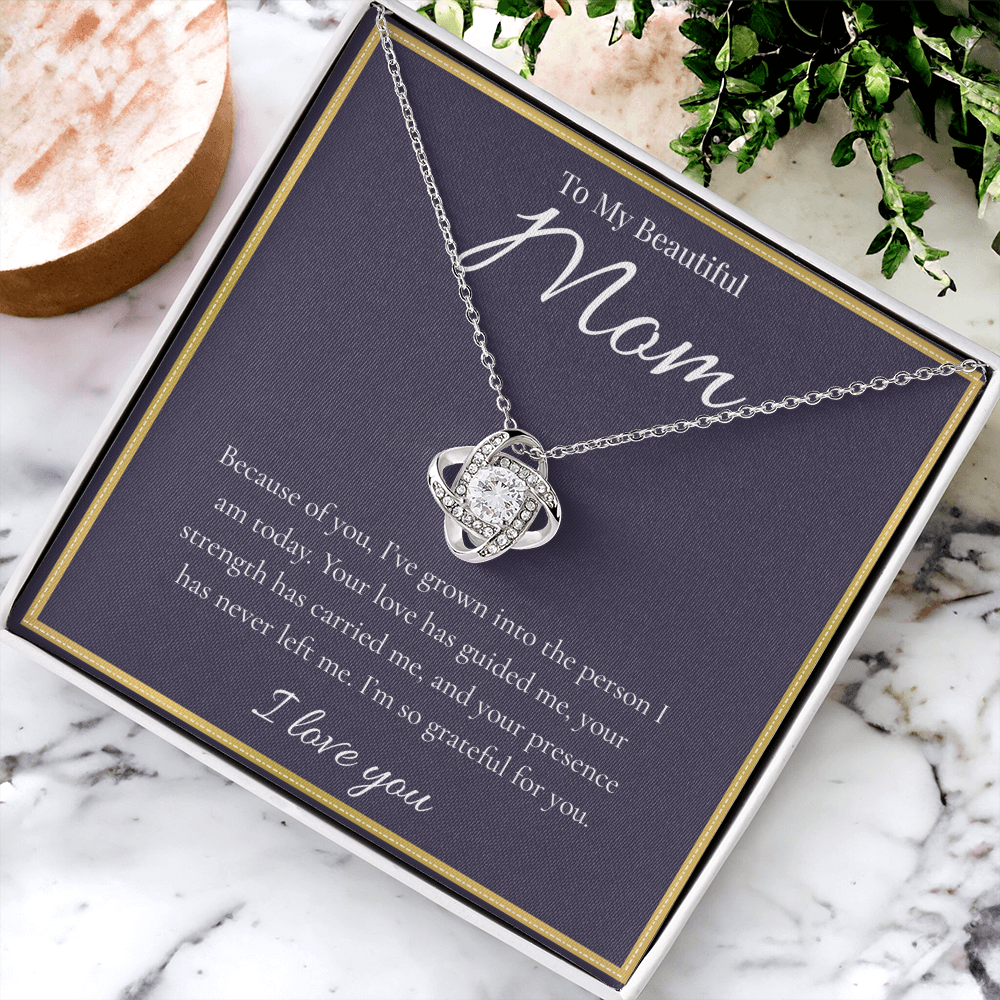 To My Beautiful Mom | Love Knot Necklace | Gift for Mom