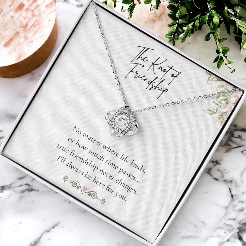 The Knot of Friendship – Elegant Love Knot Necklace for Her