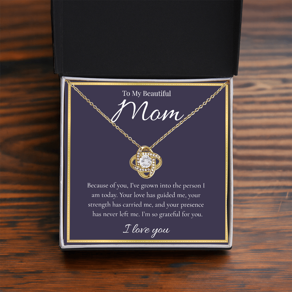 To My Beautiful Mom | Love Knot Necklace | Gift for Mom