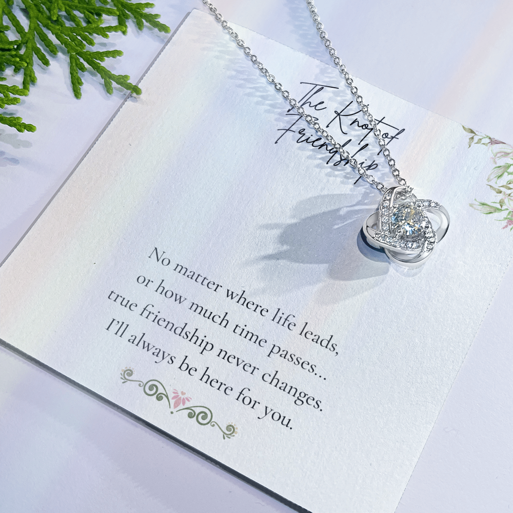 The Knot of Friendship – Elegant Love Knot Necklace for Her