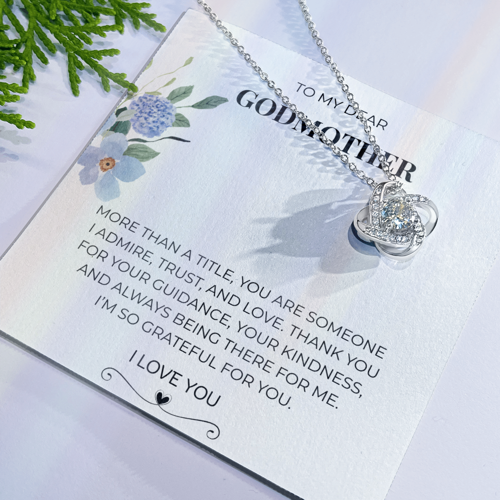 To My Dear Godmother | Love Knot Necklace | Meaningful Gift for Godmother
