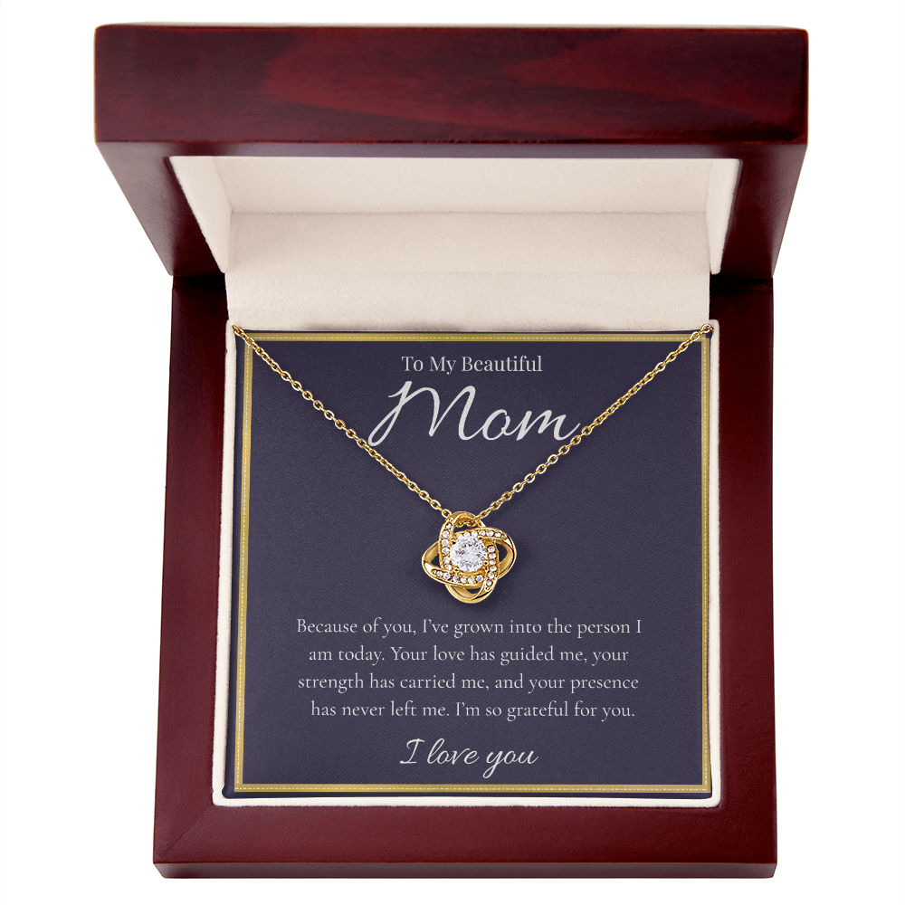 To My Beautiful Mom | Love Knot Necklace | Gift for Mom