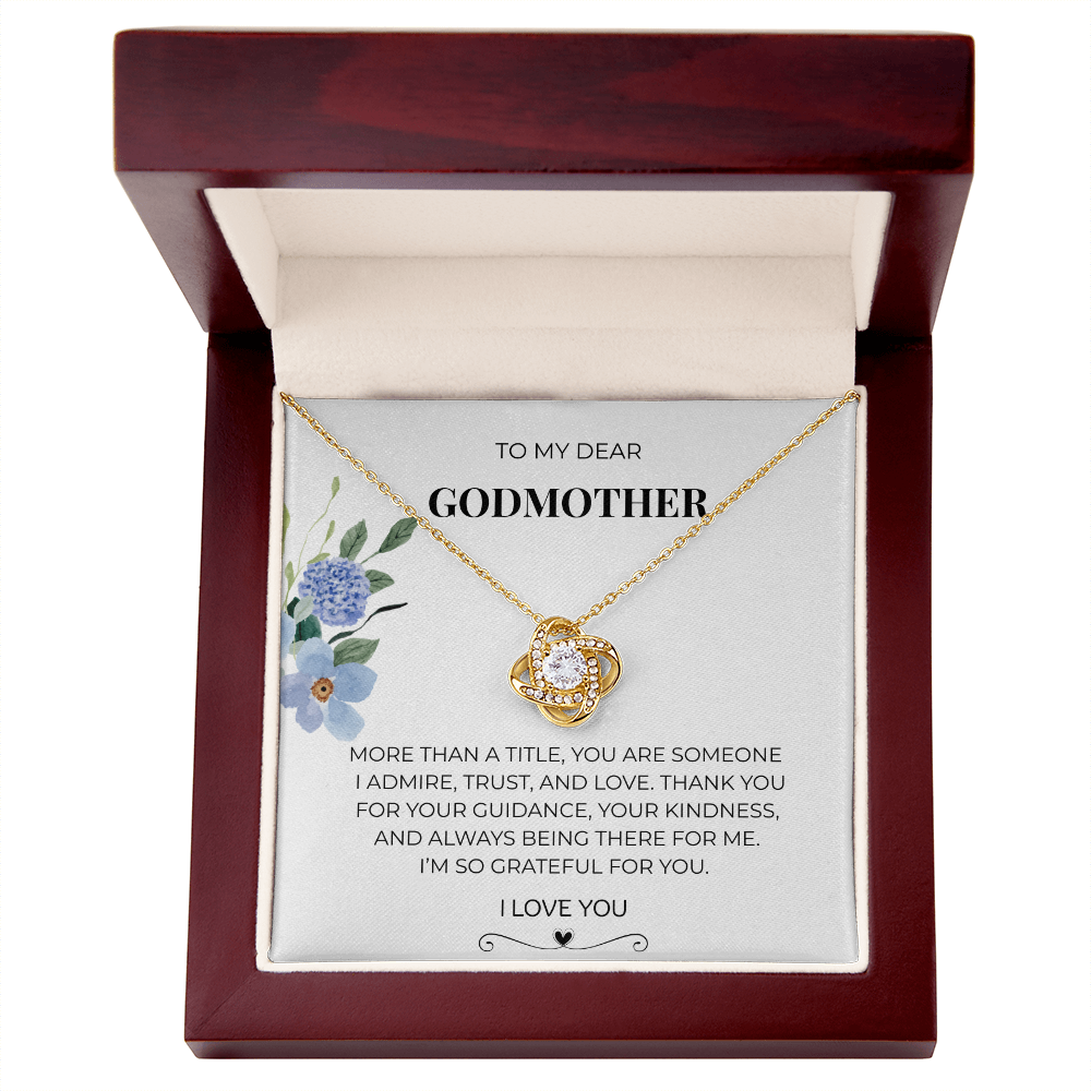 To My Dear Godmother | Love Knot Necklace | Meaningful Gift for Godmother