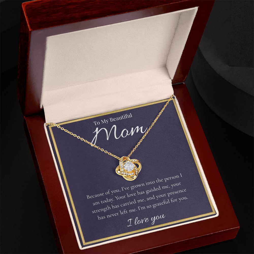 To My Beautiful Mom | Love Knot Necklace | Gift for Mom