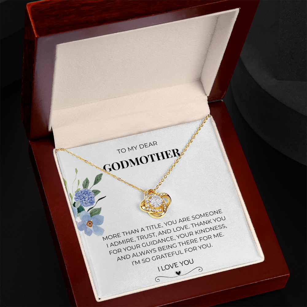 To My Dear Godmother | Love Knot Necklace | Meaningful Gift for Godmother