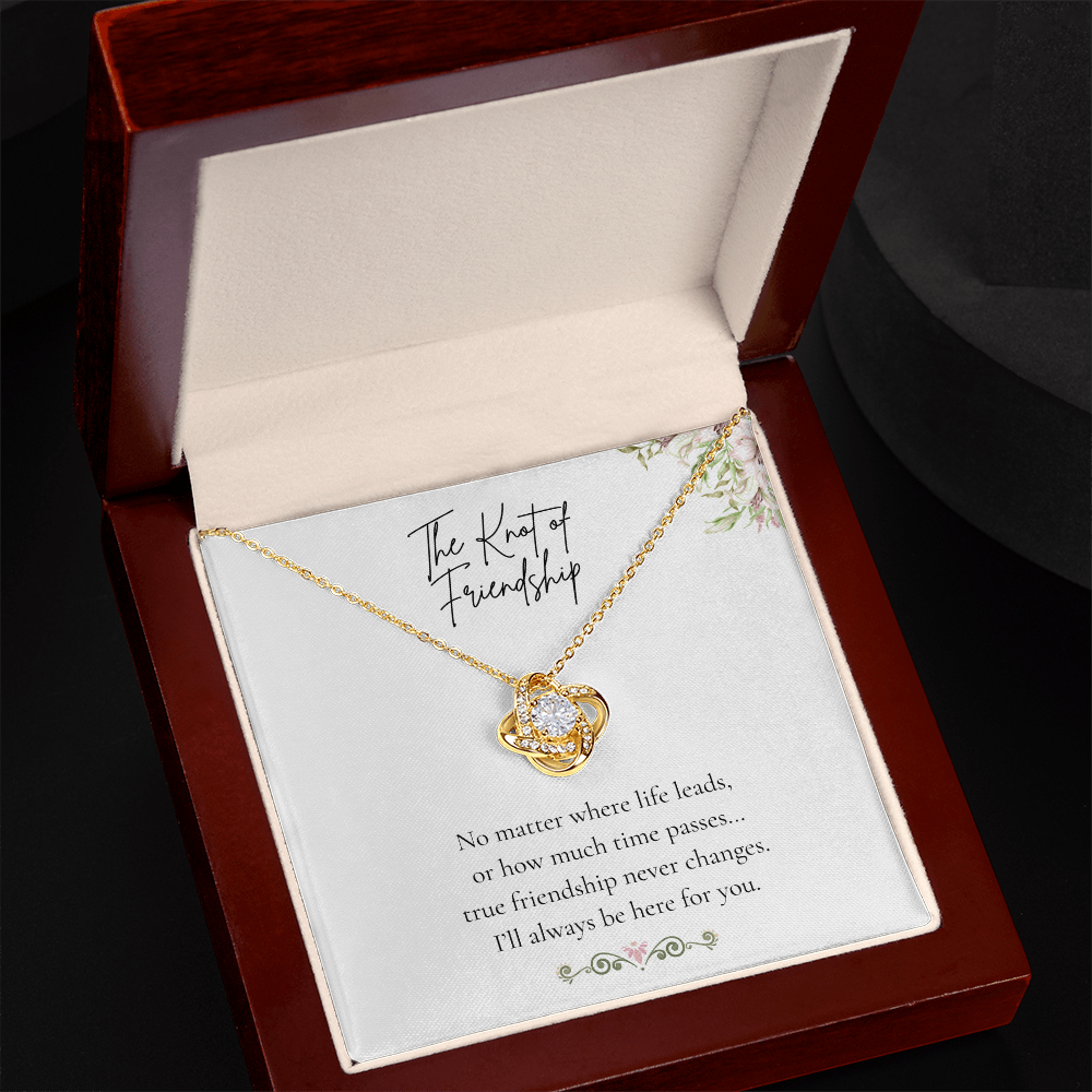 The Knot of Friendship – Elegant Love Knot Necklace for Her
