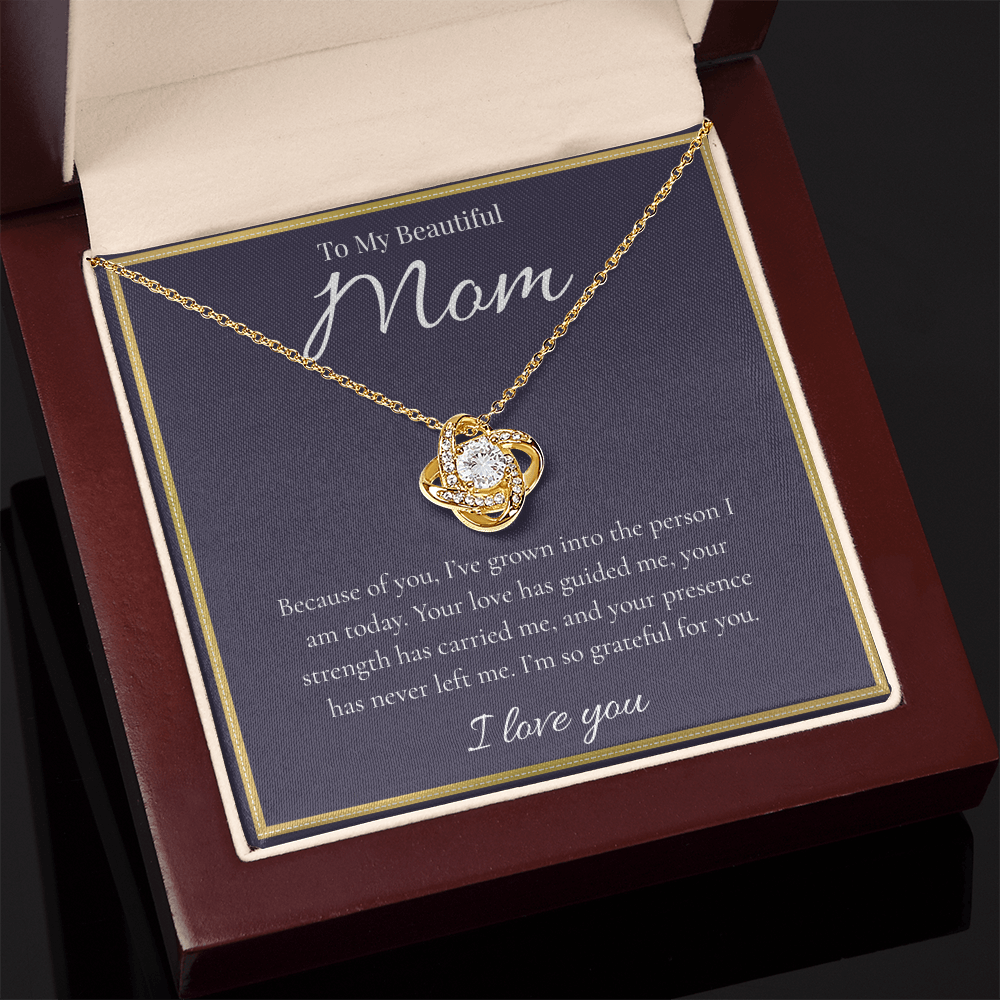 To My Beautiful Mom | Love Knot Necklace | Gift for Mom