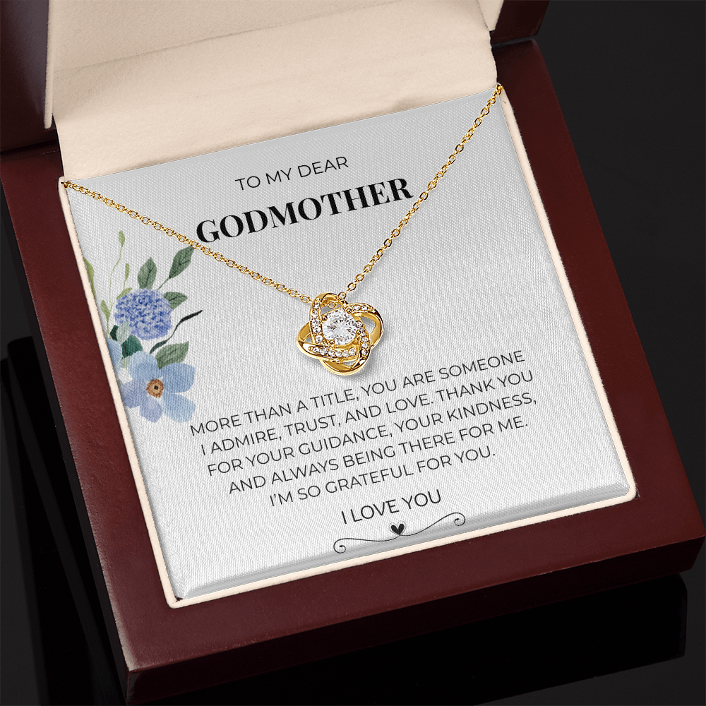 To My Dear Godmother | Love Knot Necklace | Meaningful Gift for Godmother