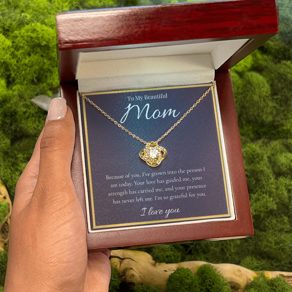 To My Beautiful Mom | Love Knot Necklace | Gift for Mom
