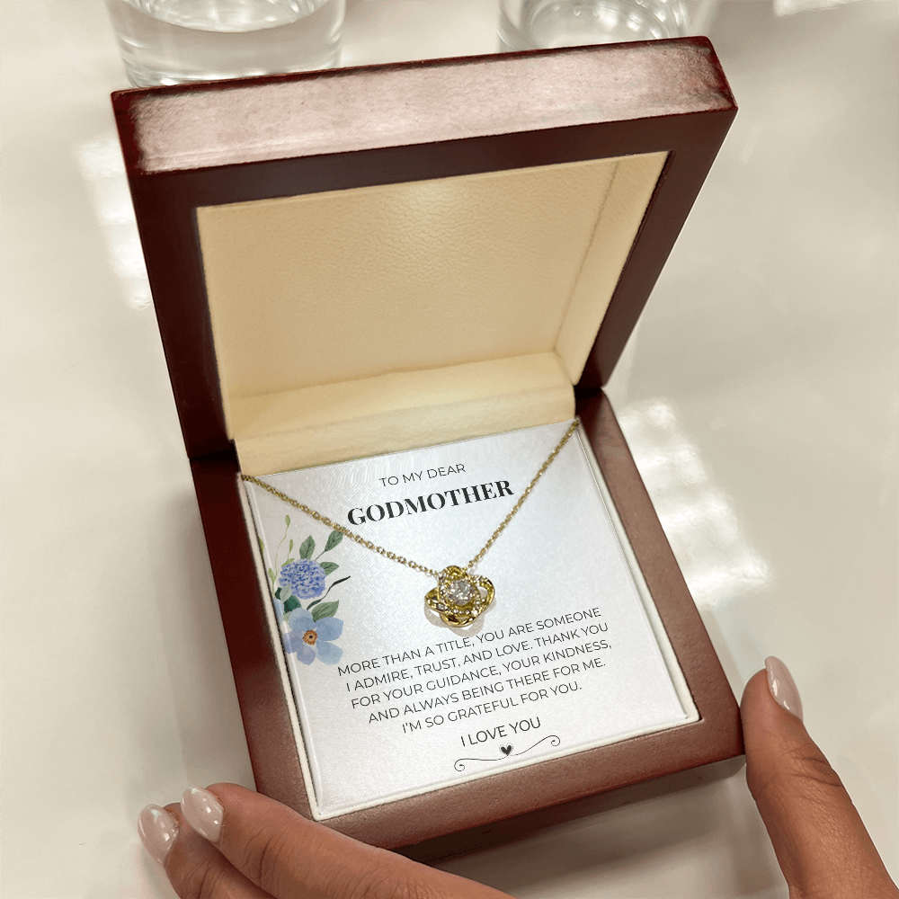 To My Dear Godmother | Love Knot Necklace | Meaningful Gift for Godmother