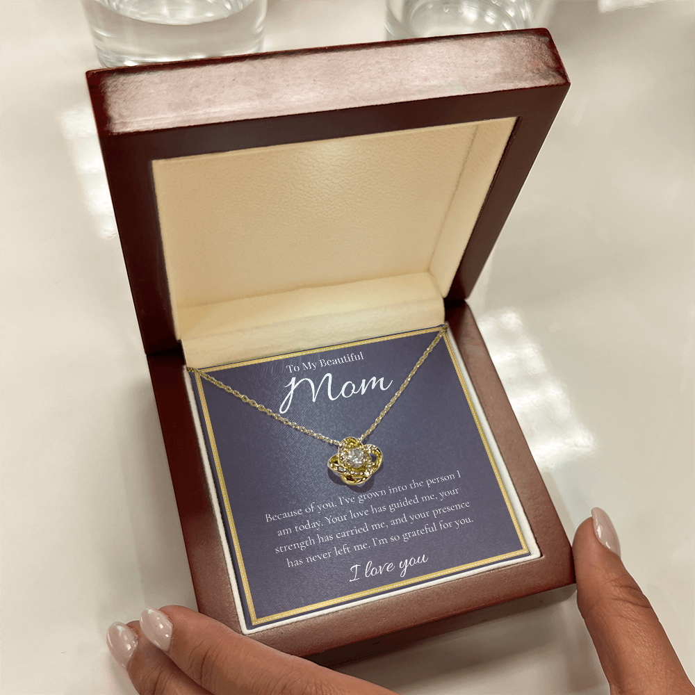 To My Beautiful Mom | Love Knot Necklace | Gift for Mom