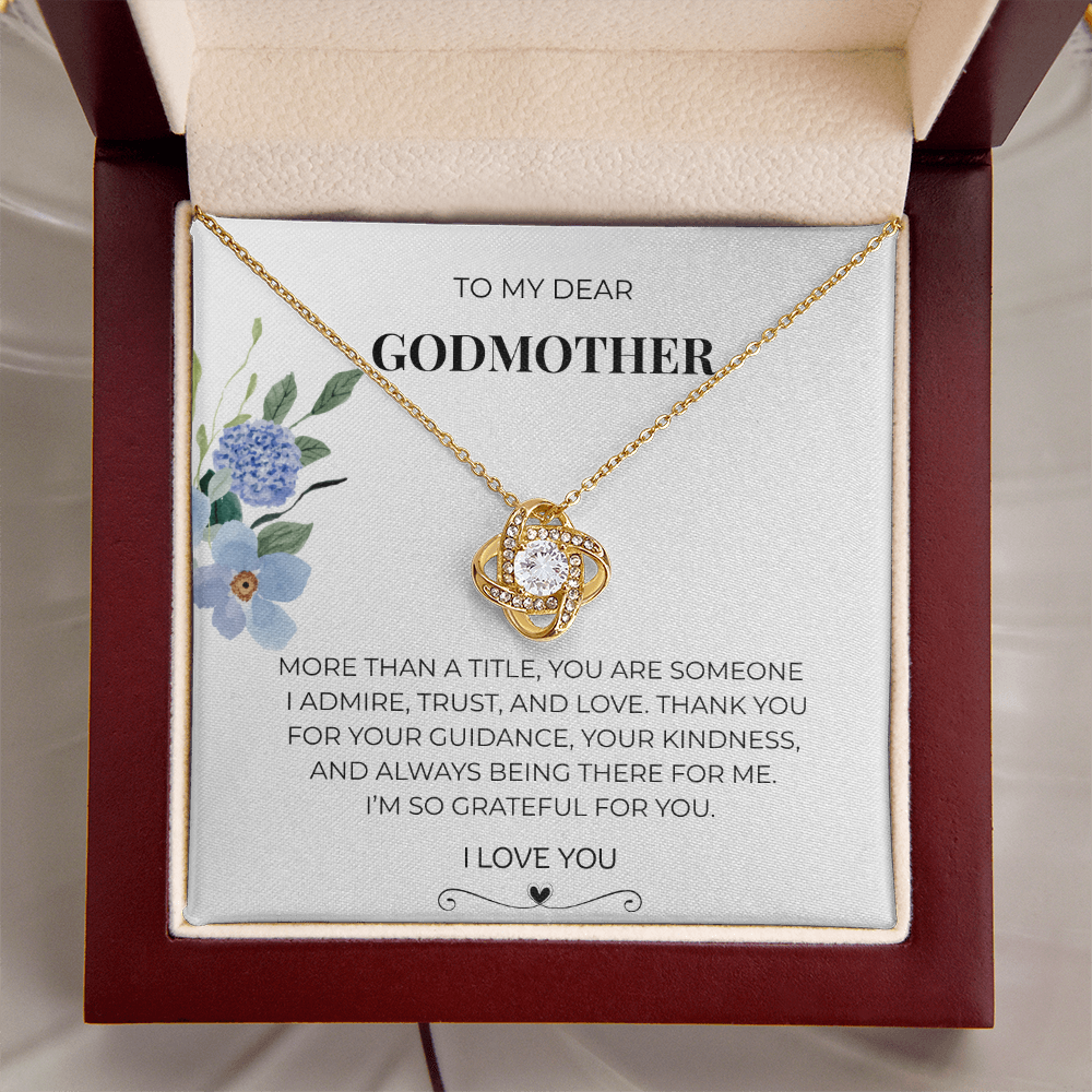 To My Dear Godmother | Love Knot Necklace | Meaningful Gift for Godmother