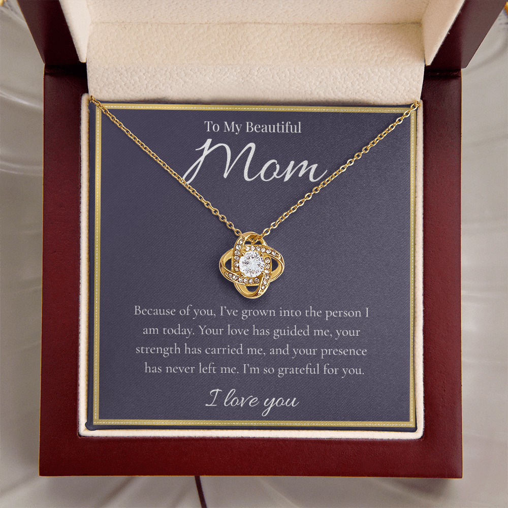 To My Beautiful Mom | Love Knot Necklace | Gift for Mom