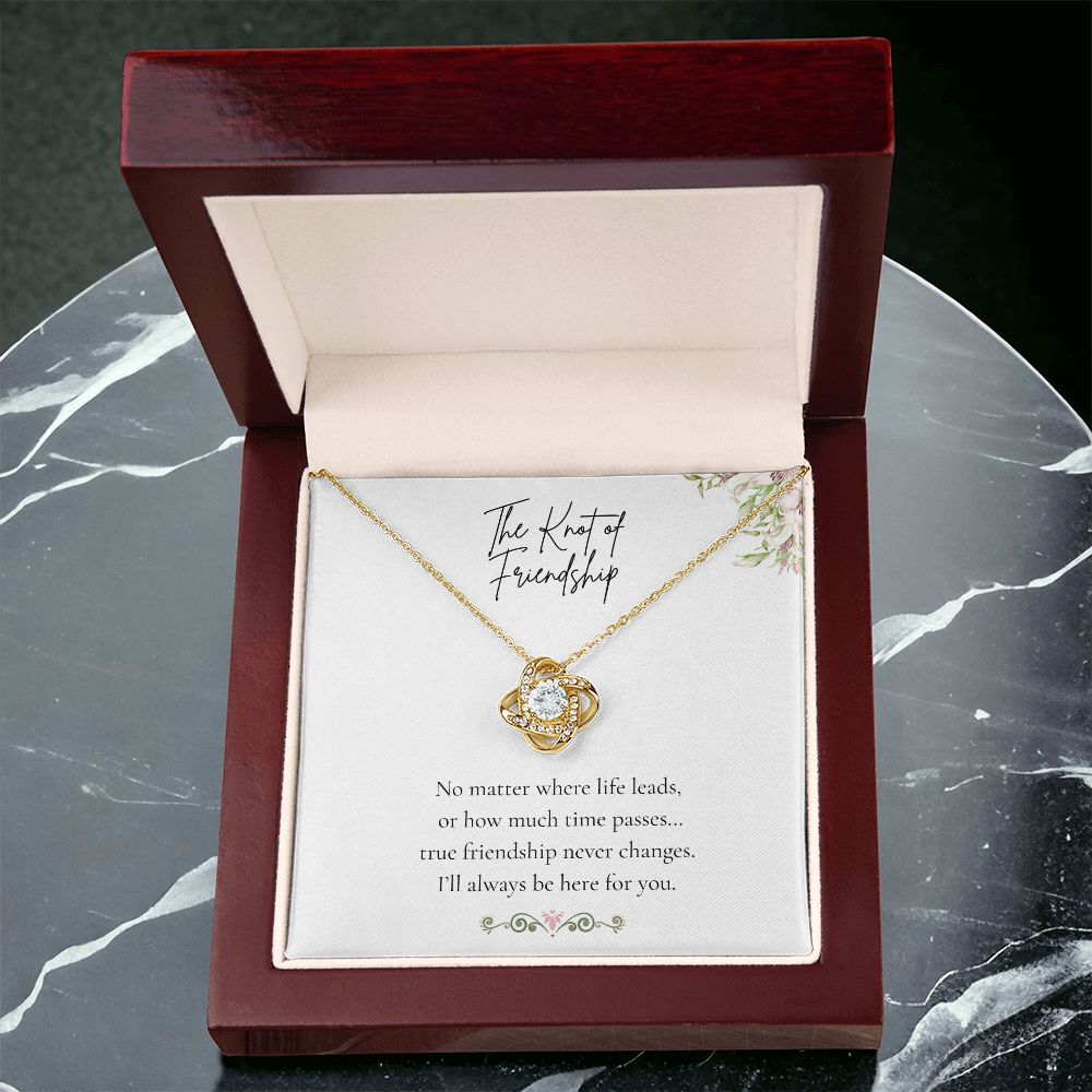 The Knot of Friendship – Elegant Love Knot Necklace for Her