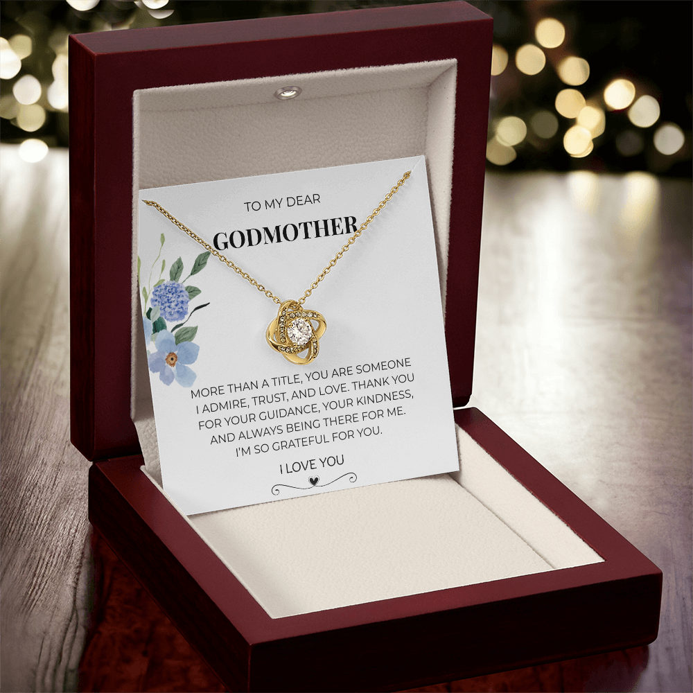 To My Dear Godmother | Love Knot Necklace | Meaningful Gift for Godmother