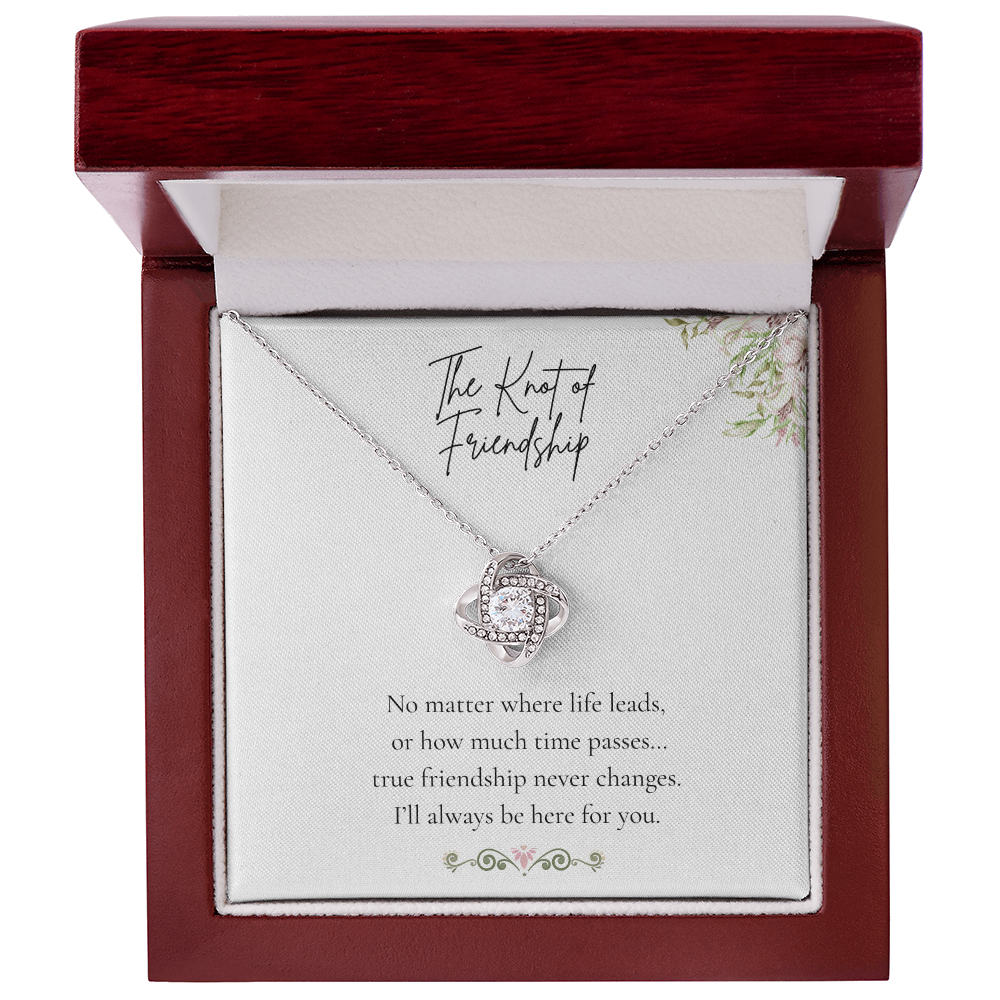 The Knot of Friendship – Elegant Love Knot Necklace for Her