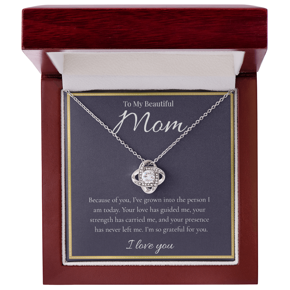 To My Beautiful Mom | Love Knot Necklace | Gift for Mom