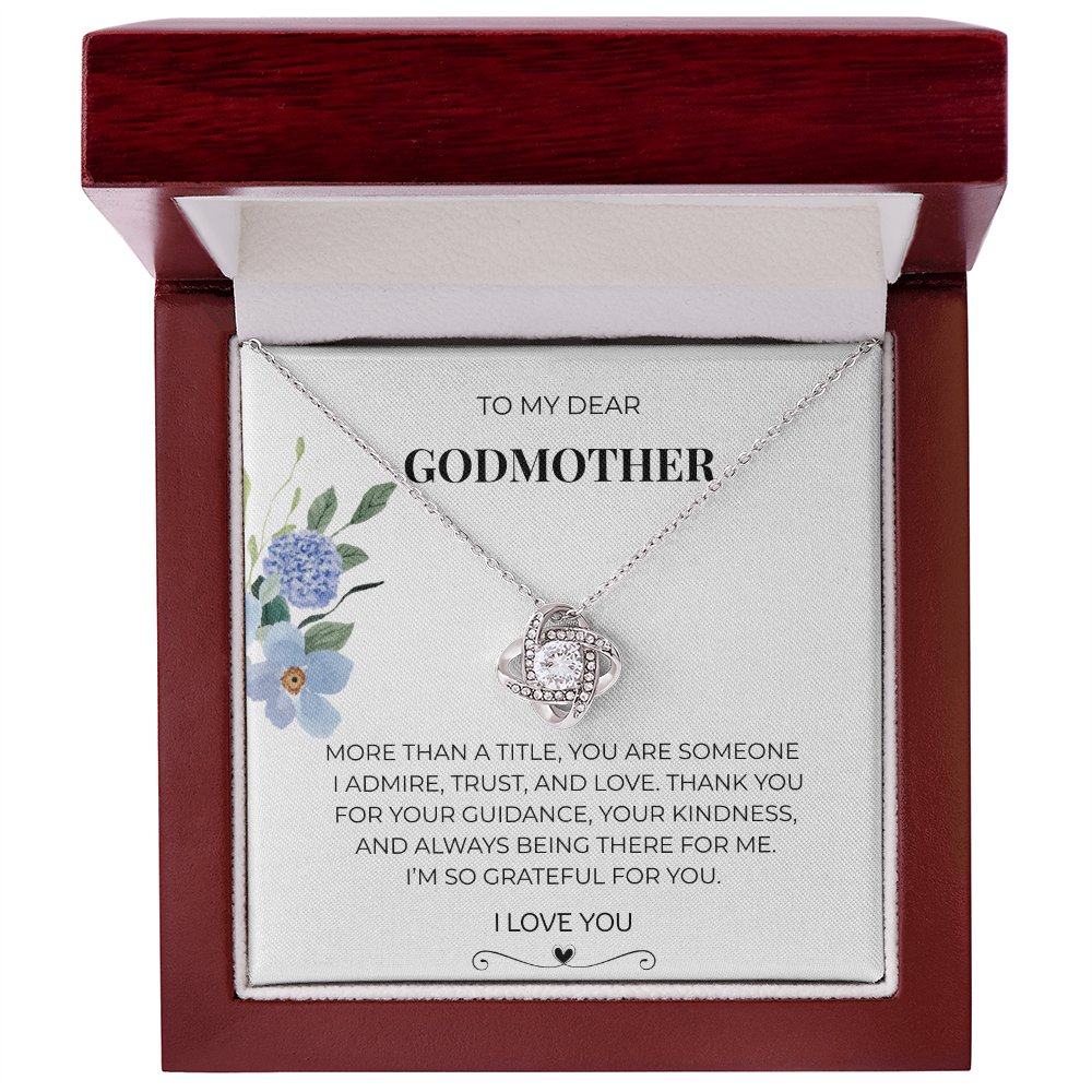 To My Dear Godmother | Love Knot Necklace | Meaningful Gift for Godmother