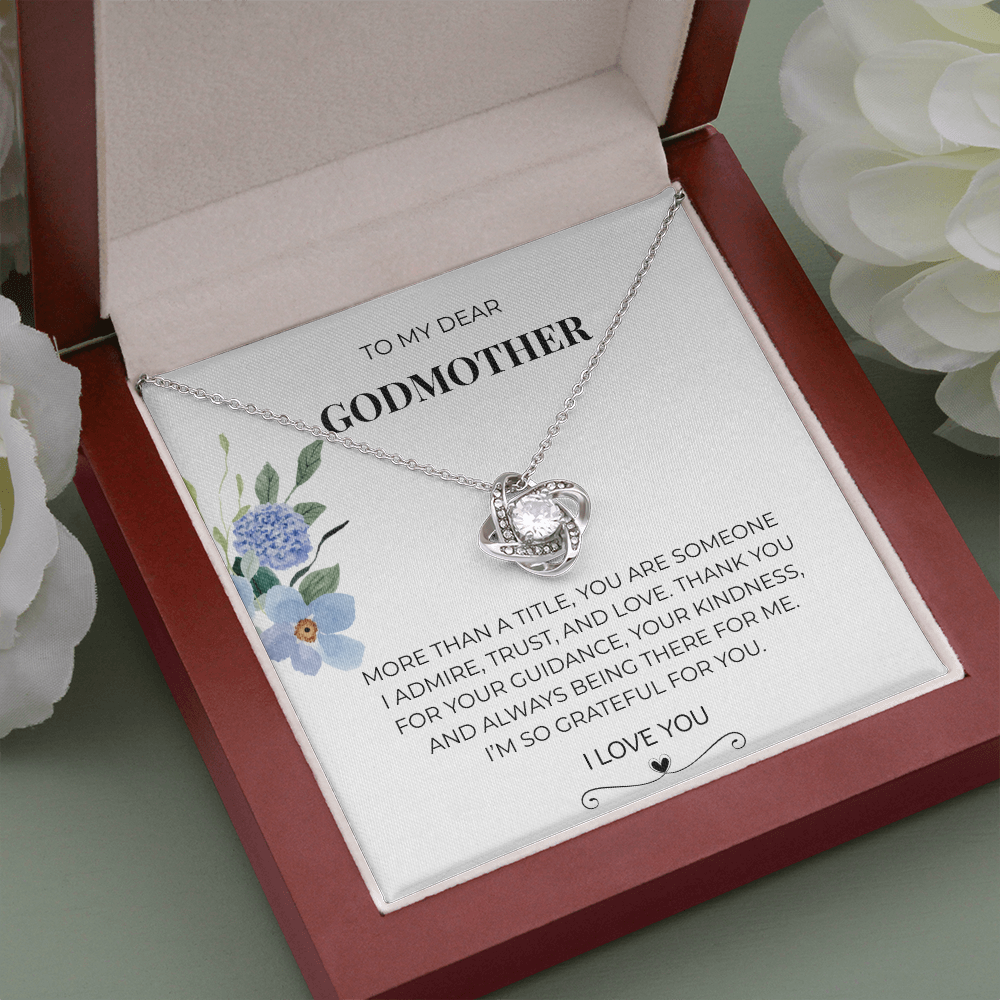 To My Dear Godmother | Love Knot Necklace | Meaningful Gift for Godmother