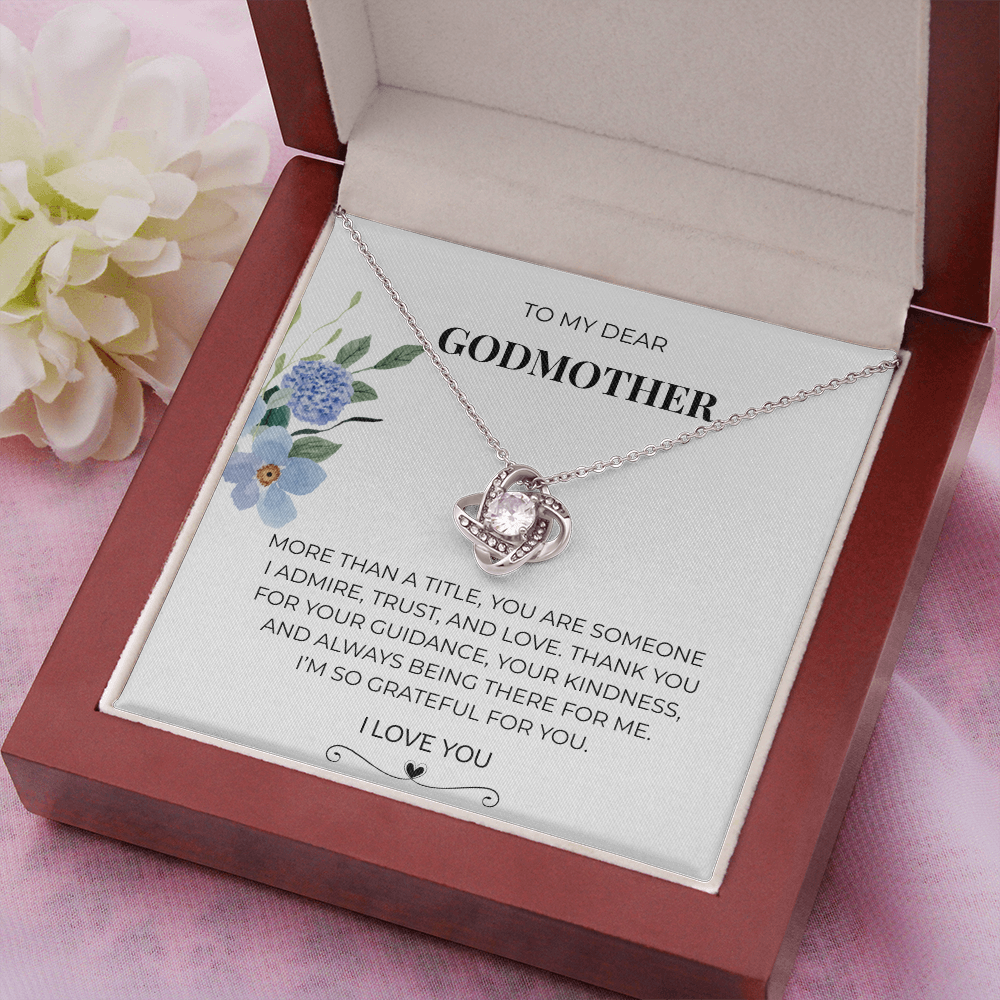 To My Dear Godmother | Love Knot Necklace | Meaningful Gift for Godmother