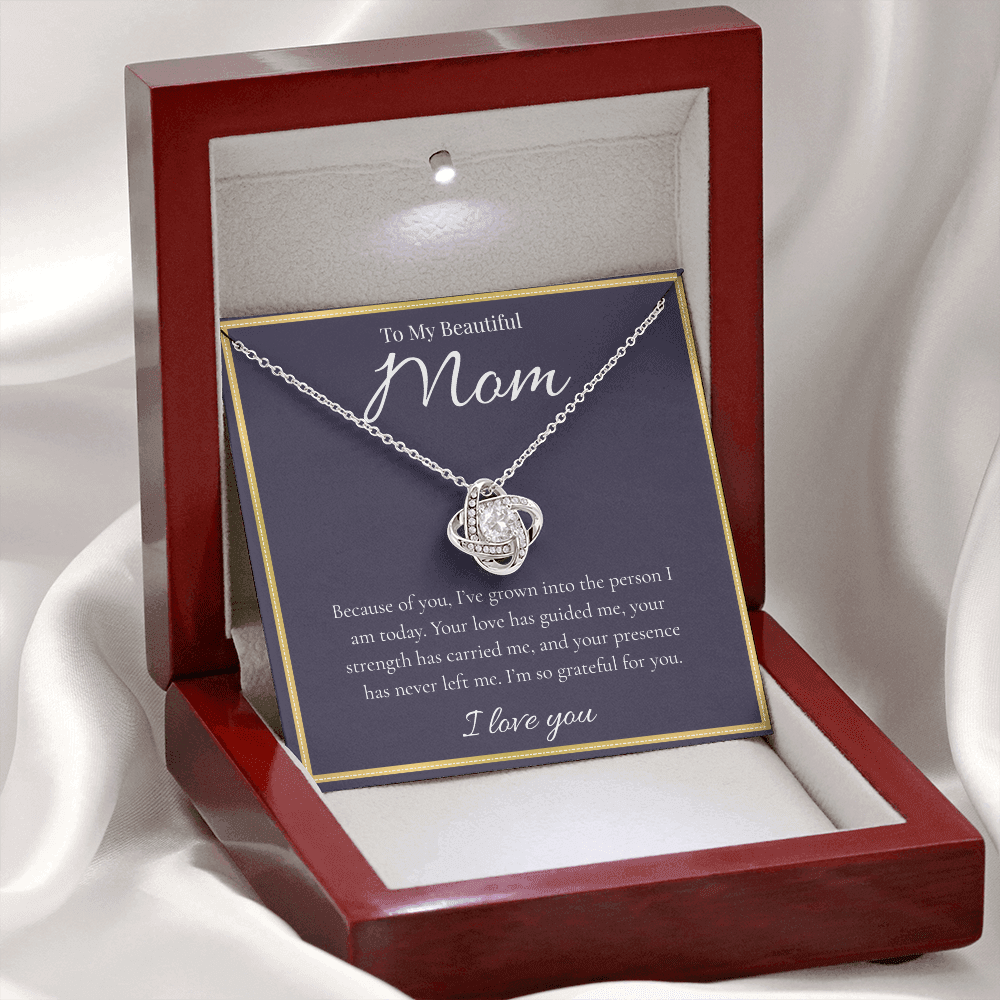 To My Beautiful Mom | Love Knot Necklace | Gift for Mom