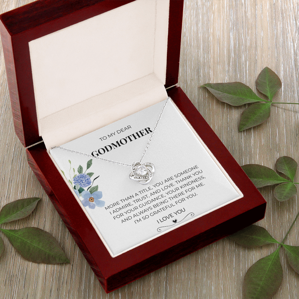 To My Dear Godmother | Love Knot Necklace | Meaningful Gift for Godmother