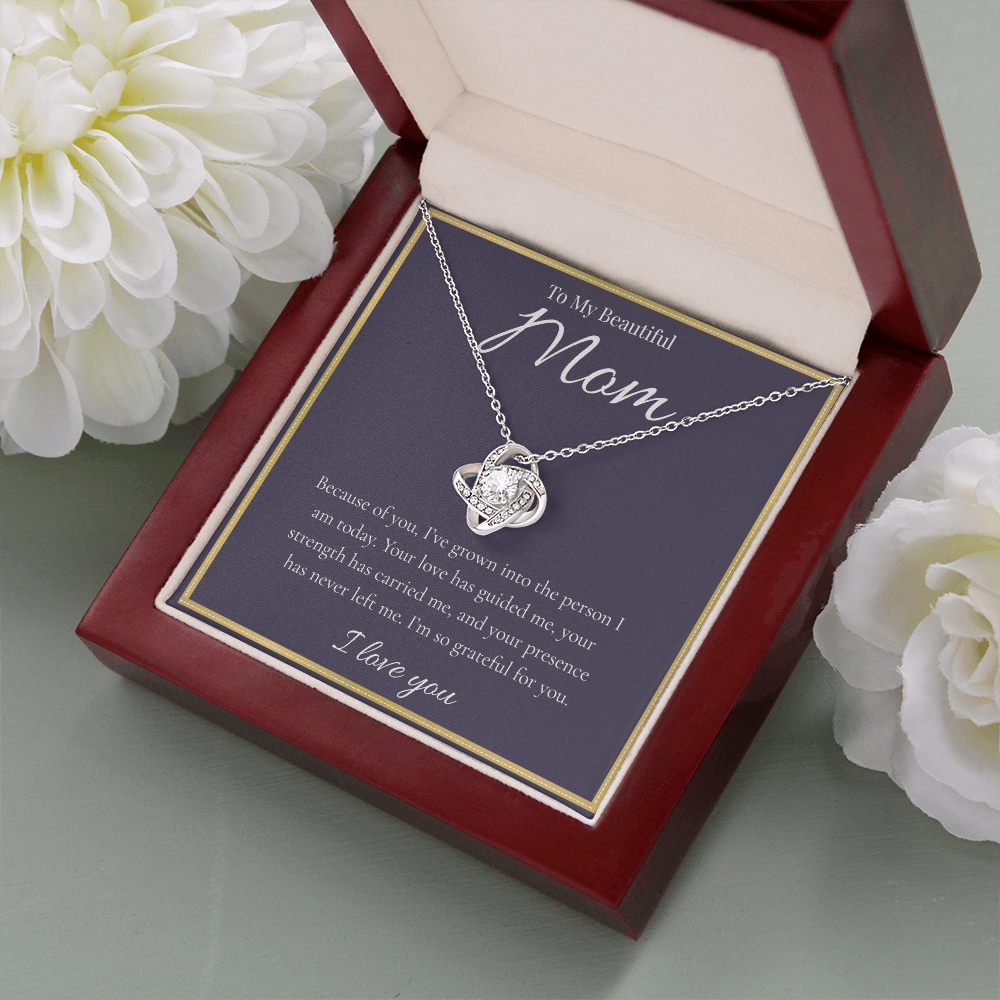To My Beautiful Mom | Love Knot Necklace | Gift for Mom