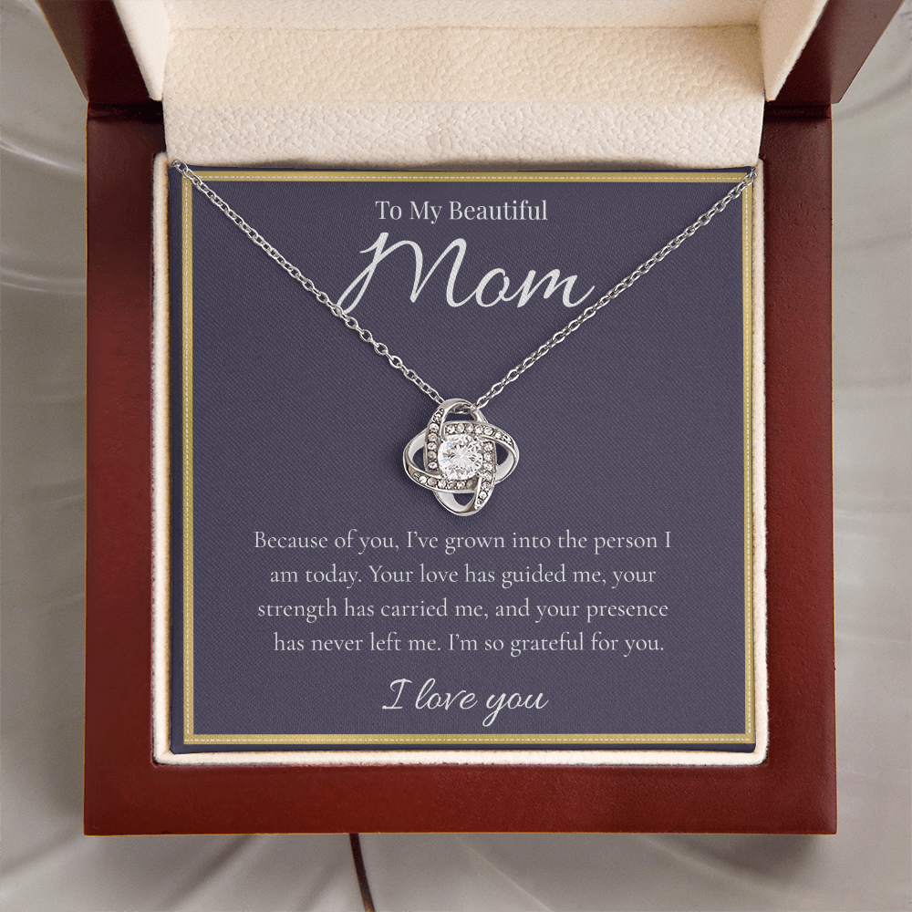 To My Beautiful Mom | Love Knot Necklace | Gift for Mom