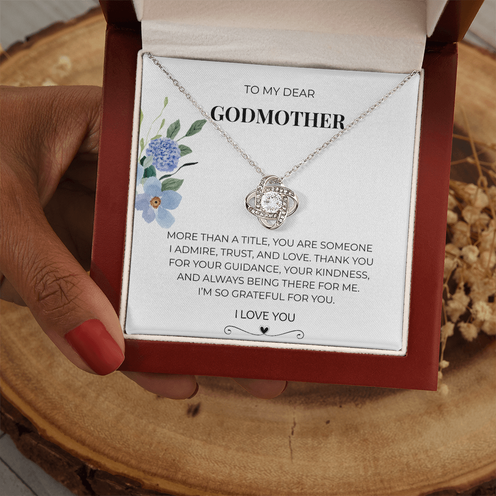 To My Dear Godmother | Love Knot Necklace | Meaningful Gift for Godmother