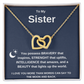 Interlocking Heart Necklace for Sisters - Symbol of Bonding