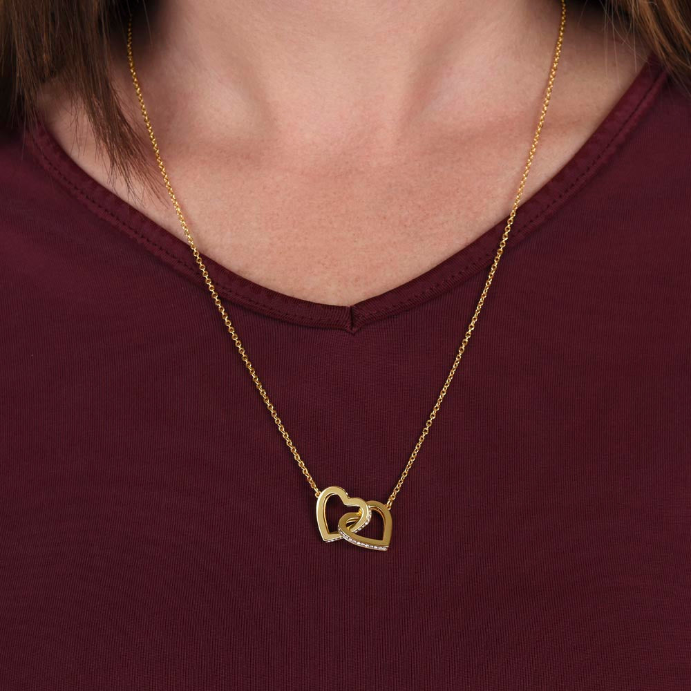 Sister-in-Law Necklace Gift - Interlocking Hearts