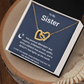Interlocking Heart Necklace for Sisters - Symbol of Bonding