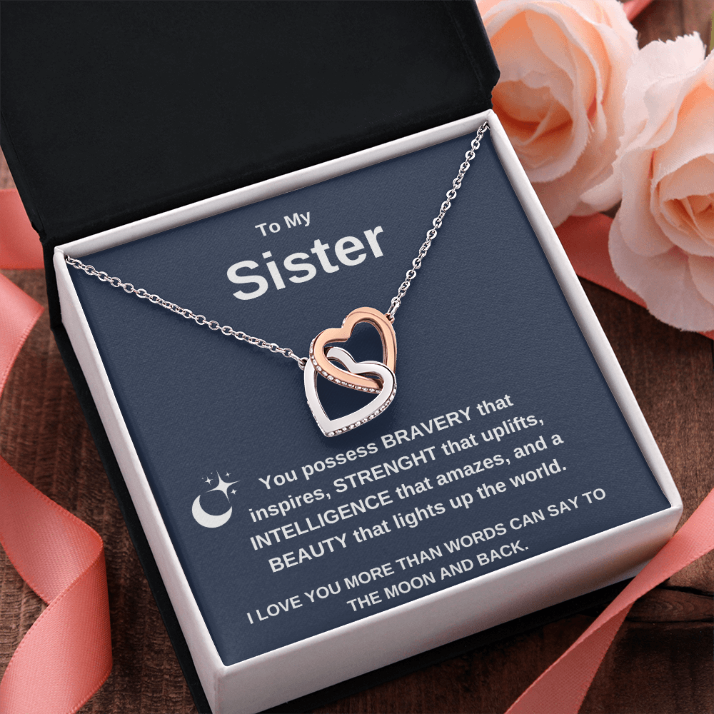 Interlocking Heart Necklace for Sisters - Symbol of Bonding