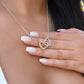 To My Beautiful Granddaughter Interlocking Heart Necklace