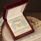To My Beautiful Granddaughter Interlocking Heart Necklace