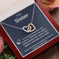Interlocking Heart Necklace for Sisters - Symbol of Bonding